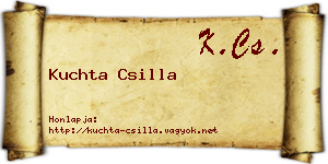 Kuchta Csilla névjegykártya
