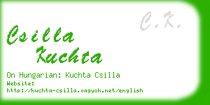 csilla kuchta business card